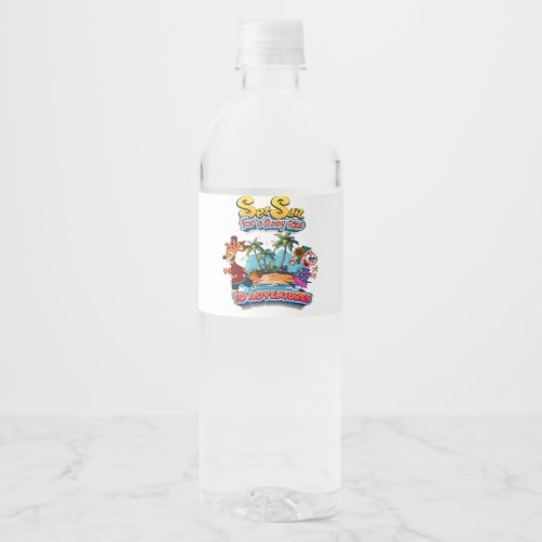 Set Sail for a Funny Tale island  Water Bottle Label