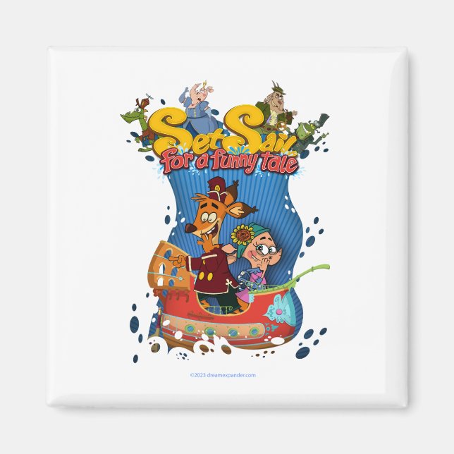 Set Sail for a Funny Tale Magnet (Front)
