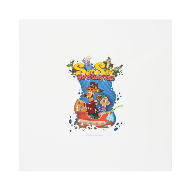 Set Sail for a Funny Tale Metal Print (Front)