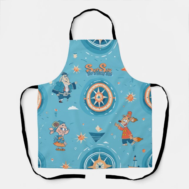 Set Sail for a Funny Tale wrap Apron (Front)