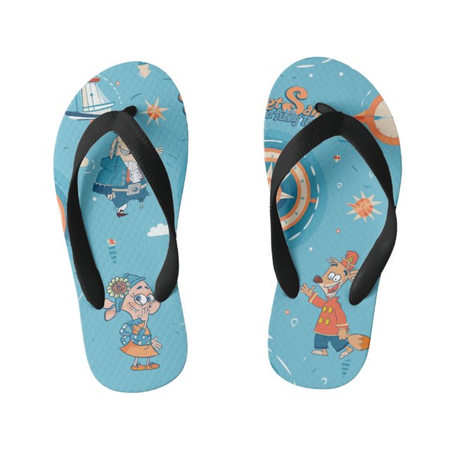 Set Sail for a Funny Tale wrap Flip Flops (Footbed)