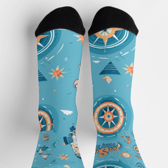 Set Sail for a Funny Tale wrap Socks (Top)