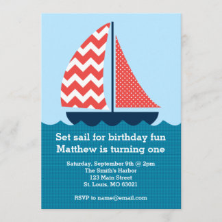 Set Sail for Birthday Fun Invitation