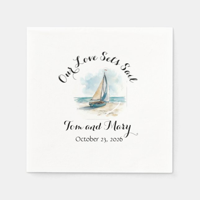 Set Sail Gift Napkin (Front)