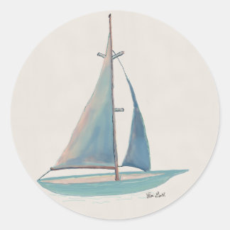 Set Sail to New Horizons Classic Round Sticker