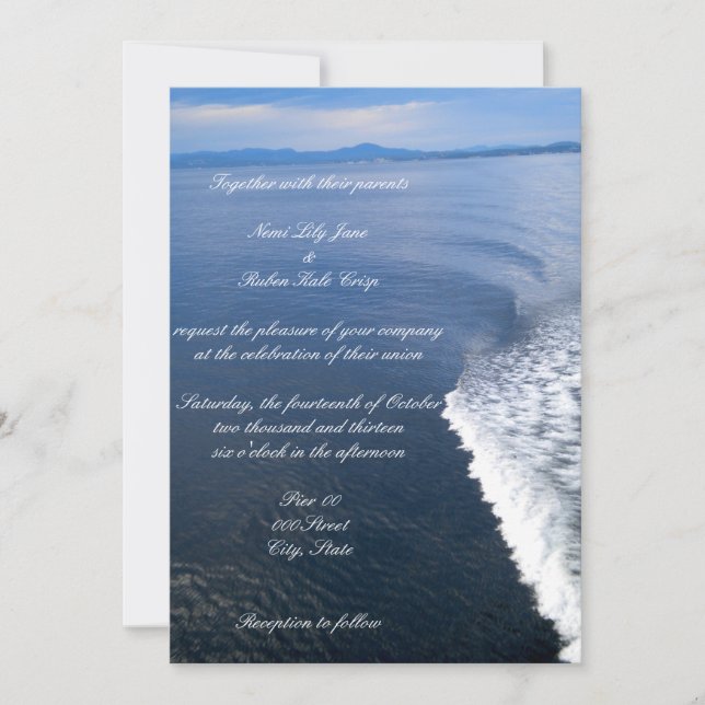Set Sail Wedding Invitation (Front)