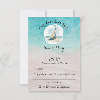 Set Sail Wedding RSVP Card