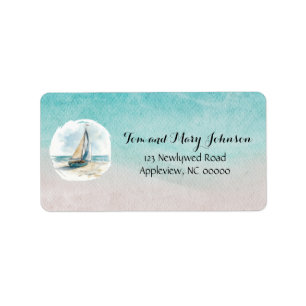 Set Sail Wedding Save the Date Label