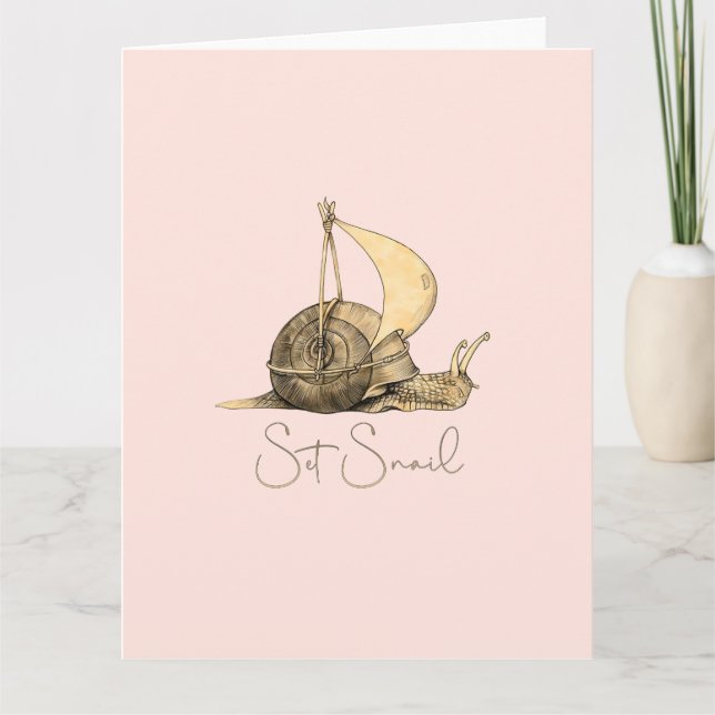 Set Snail Farewell Card (Front)