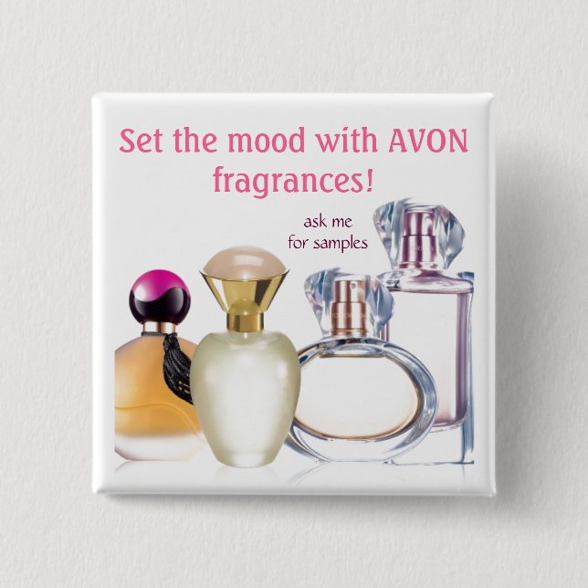 Set the Mood~AVON Fragrances Pinback Button (Front)