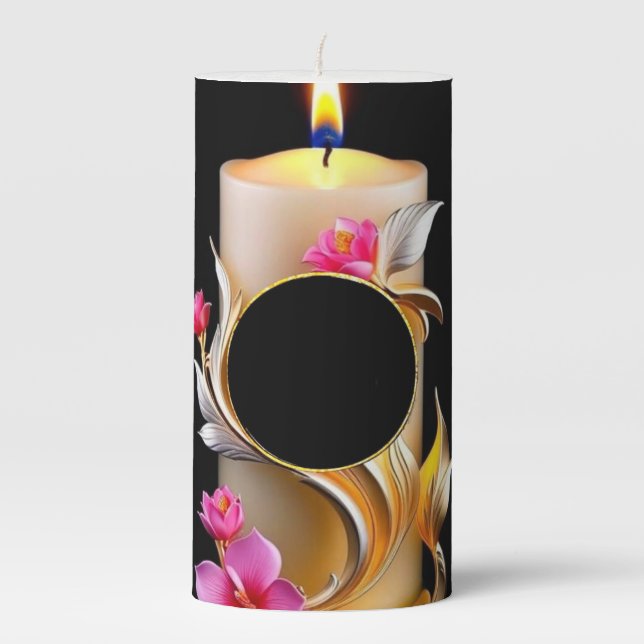 Set the Mood with Timeless Pillar Candles" Pillar Candle (Front)