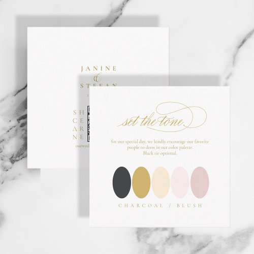 Set the Tone Charcoal Blush Color Palette ID1022 Enclosure Card