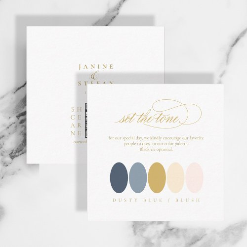 Set the Tone Dusty Blue Blush Color Palette ID1022 Enclosure Card