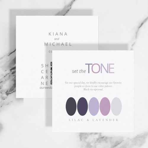 Set the Tone Lilac  Lavender Color Palette ID983 Enclosure Card