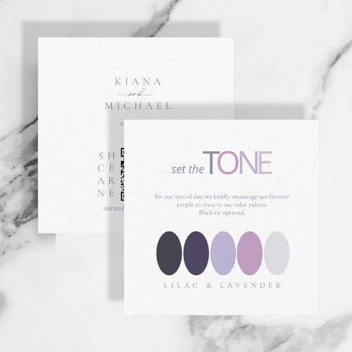 Set the Tone Lilac  Lavender Color Palette ID983 Enclosure Card