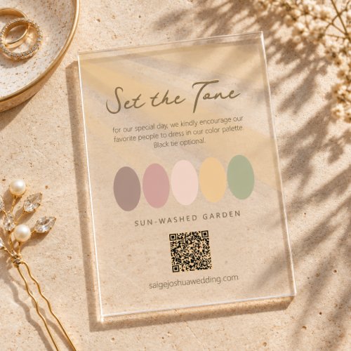 Set the Tone Sun-Washed Garden Palette ID1283 Acrylic Rsvp Card