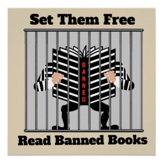 Set Them Free!  Read Banned Books Poster