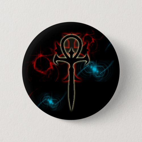 Set Wolf Fire and Ice Pinback Button