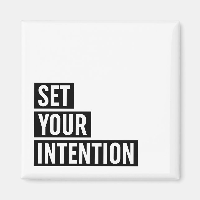 Set Your Intention Typography Magnet (Front)