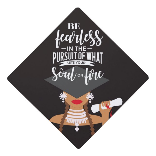 Set Your Soul On Fire Graduation Cap Topper (Front)