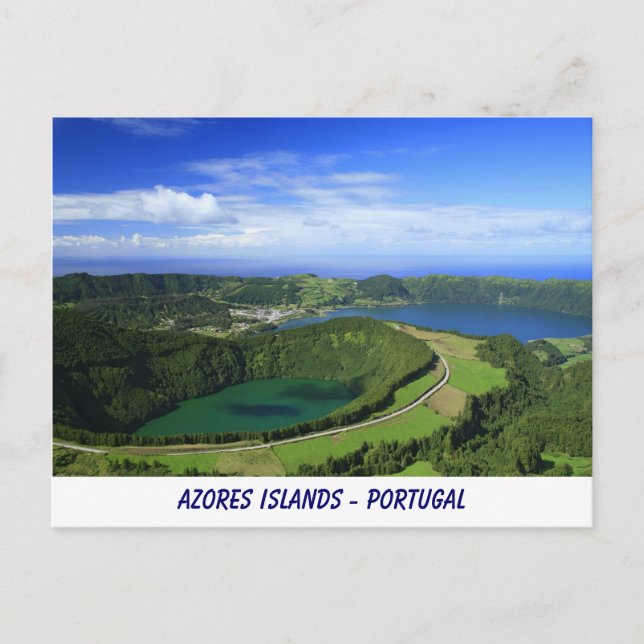 Sete Cidades, Azores Postcard (Front)