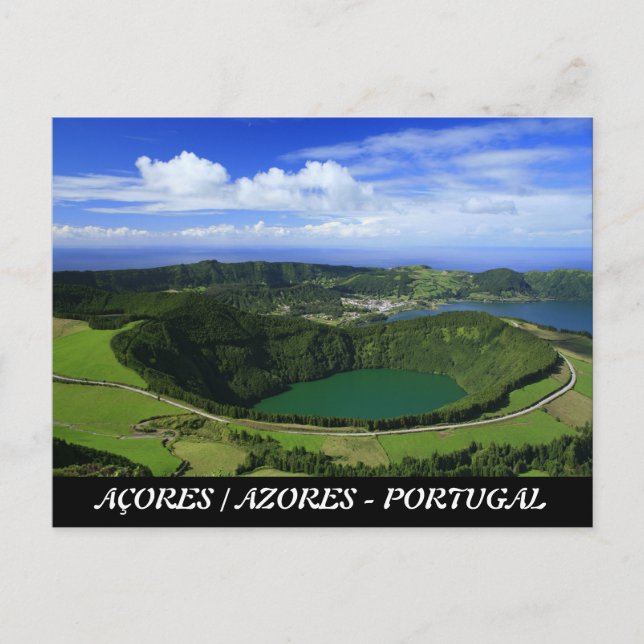 Sete Cidades - Azores Postcard (Front)