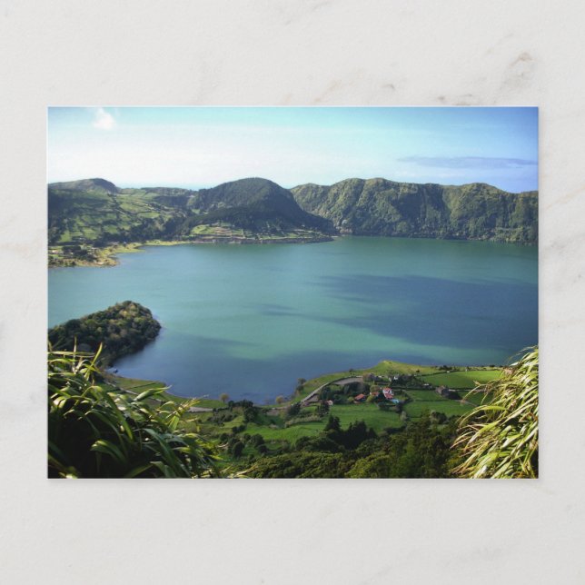 Sete Cidades Lagoon in S. Miguel, Azores Postcard (Front)