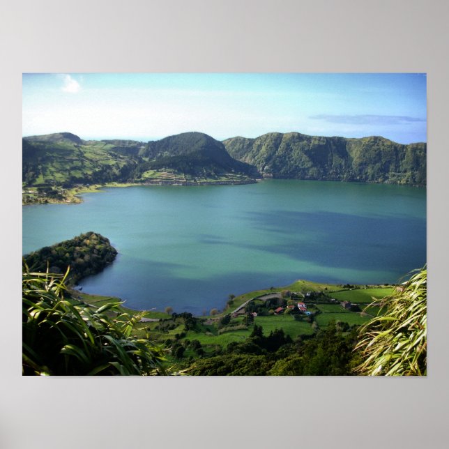 Sete Cidades Lagoon in S. Miguel, Azores Poster (Front)