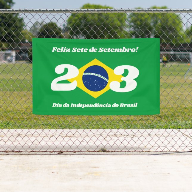 Sete de Setembro Independence Day Brazil Flag Banner (Insitu)