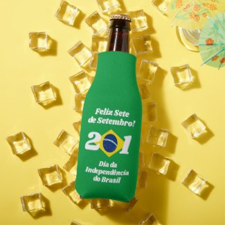 Sete de Setembro Independence Day Brazil Flag Bottle Cooler