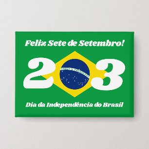 Sete de Setembro Independence Day Brazil Flag Button
