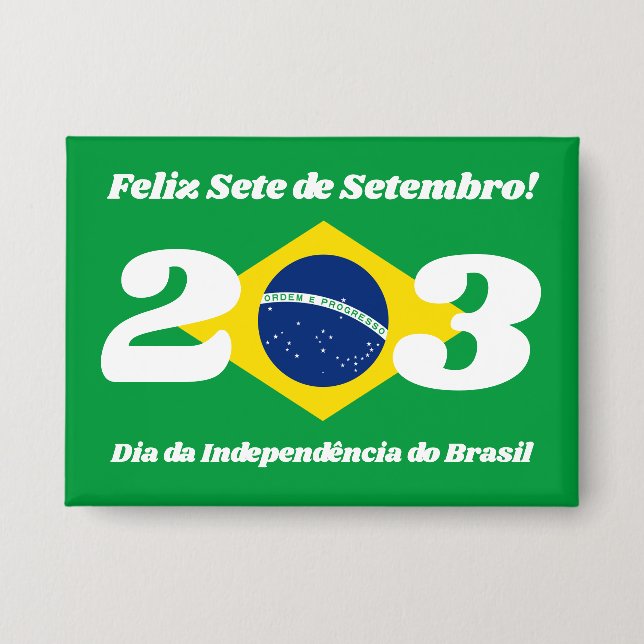 Sete de Setembro Independence Day Brazil Flag Button (Front)