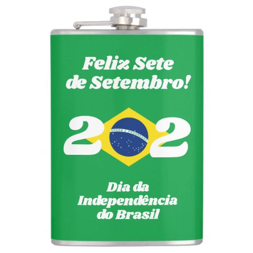 Sete de Setembro Independence Day Brazil Flag Flask