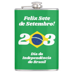 Sete de Setembro Independence Day Brazil Flag Flask