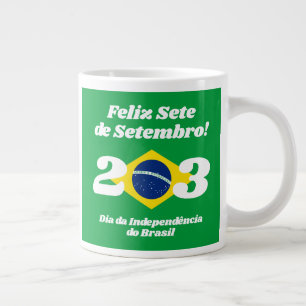 Sete de Setembro Independence Day Brazil Flag Giant Coffee Mug