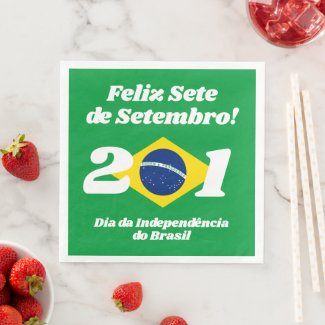 Sete de Setembro Independence Day Brazil Flag Paper Napkins