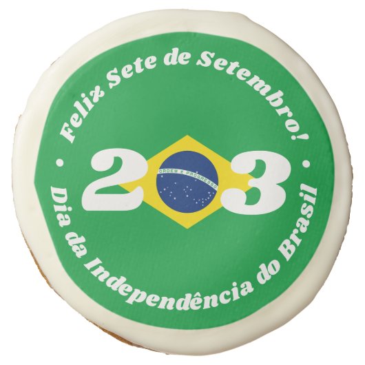 Sete de Setembro Independence Day Brazil Flag Sugar Cookie (Front)
