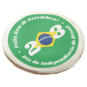Sete de Setembro Independence Day Brazil Flag Sugar Cookie (Angled)