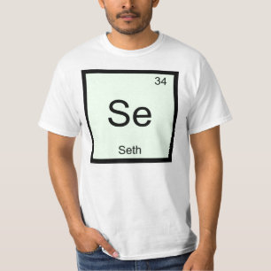 Seth Name Chemistry Element Periodic Table T-Shirt