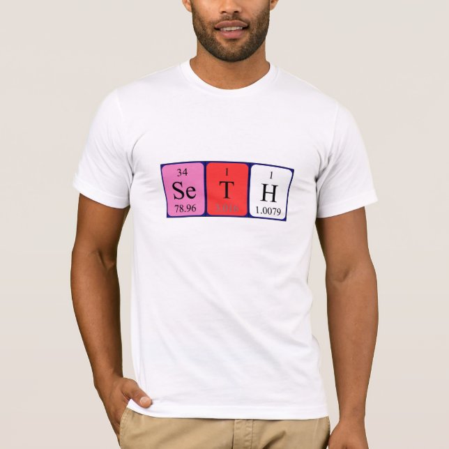 Seth periodic table name shirt (Front)