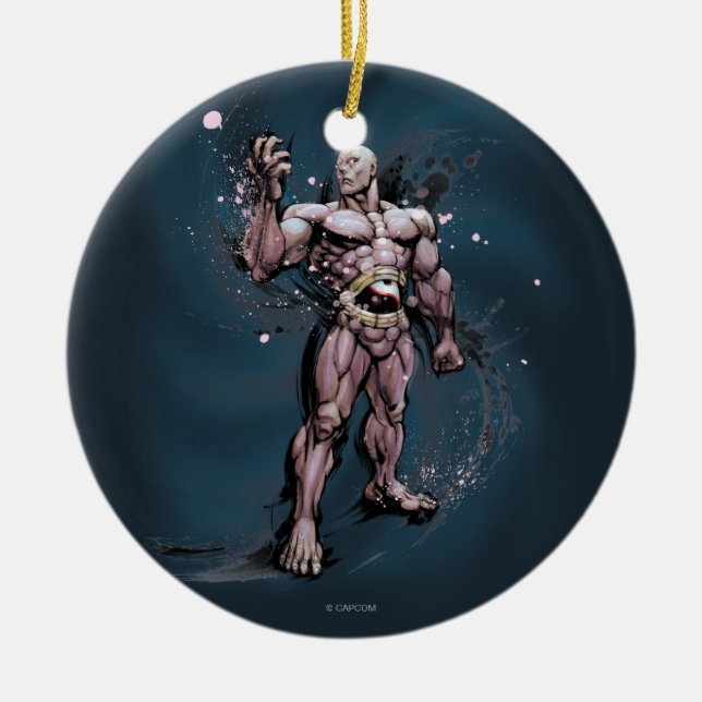 Seth Standing Ceramic Ornament (Front)