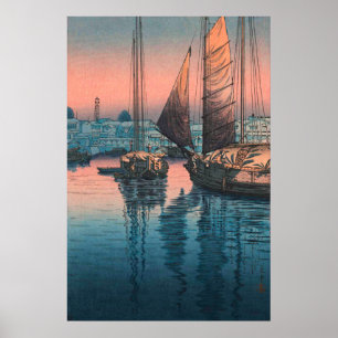 Seto Inland Sea at Tomonotsu by Tsuchiya Koitsu Poster