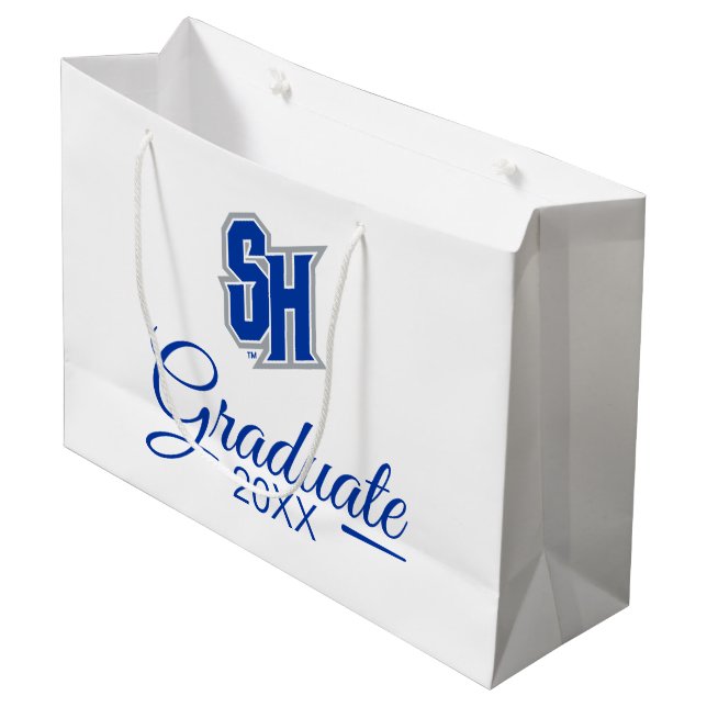 Seton Hall SH Large Gift Bag (Front Angled)