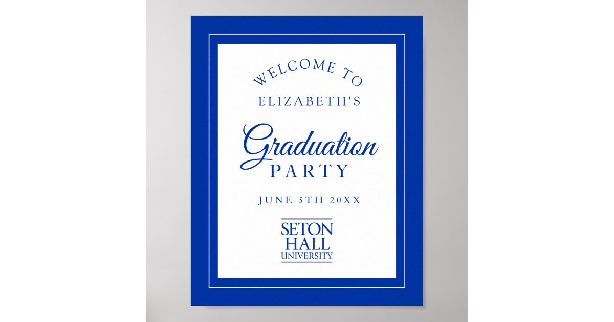 1856 Graduation Seton Hall University 1856 | Graduation Party Poster | Zazzle