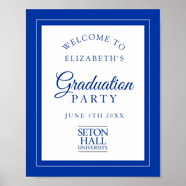 Seton Hall University 1856 | Graduation Party Poster (Front)