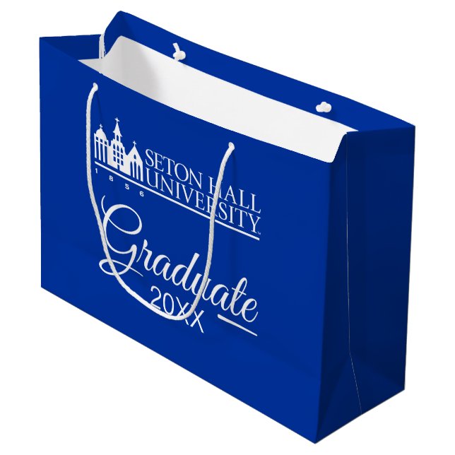 Seton Hall University 1856 Large Gift Bag (Front Angled)
