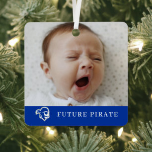 Seton Hall University Pirates Add Your Photo Metal Ornament