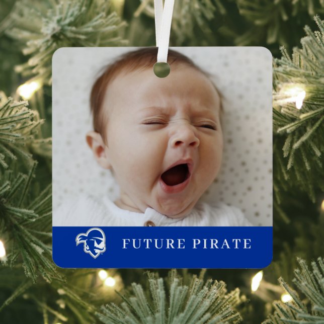 Seton Hall University Pirates | Add Your Photo Metal Ornament (Insitu)