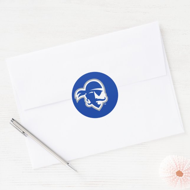 Seton Hall University Pirates Classic Round Sticker (Envelope)