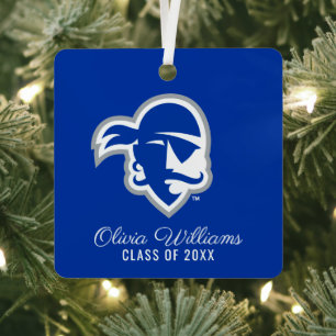 Seton Hall University Pirates Graduation Metal Ornament